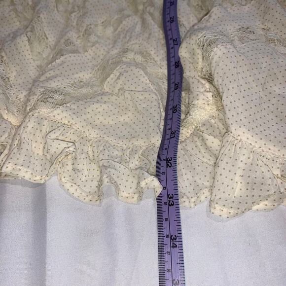 FREE PEOPLE Slip dress intimately Voile and Lace Trapeze  Xs Tea NWOT - Picture 6 of 7